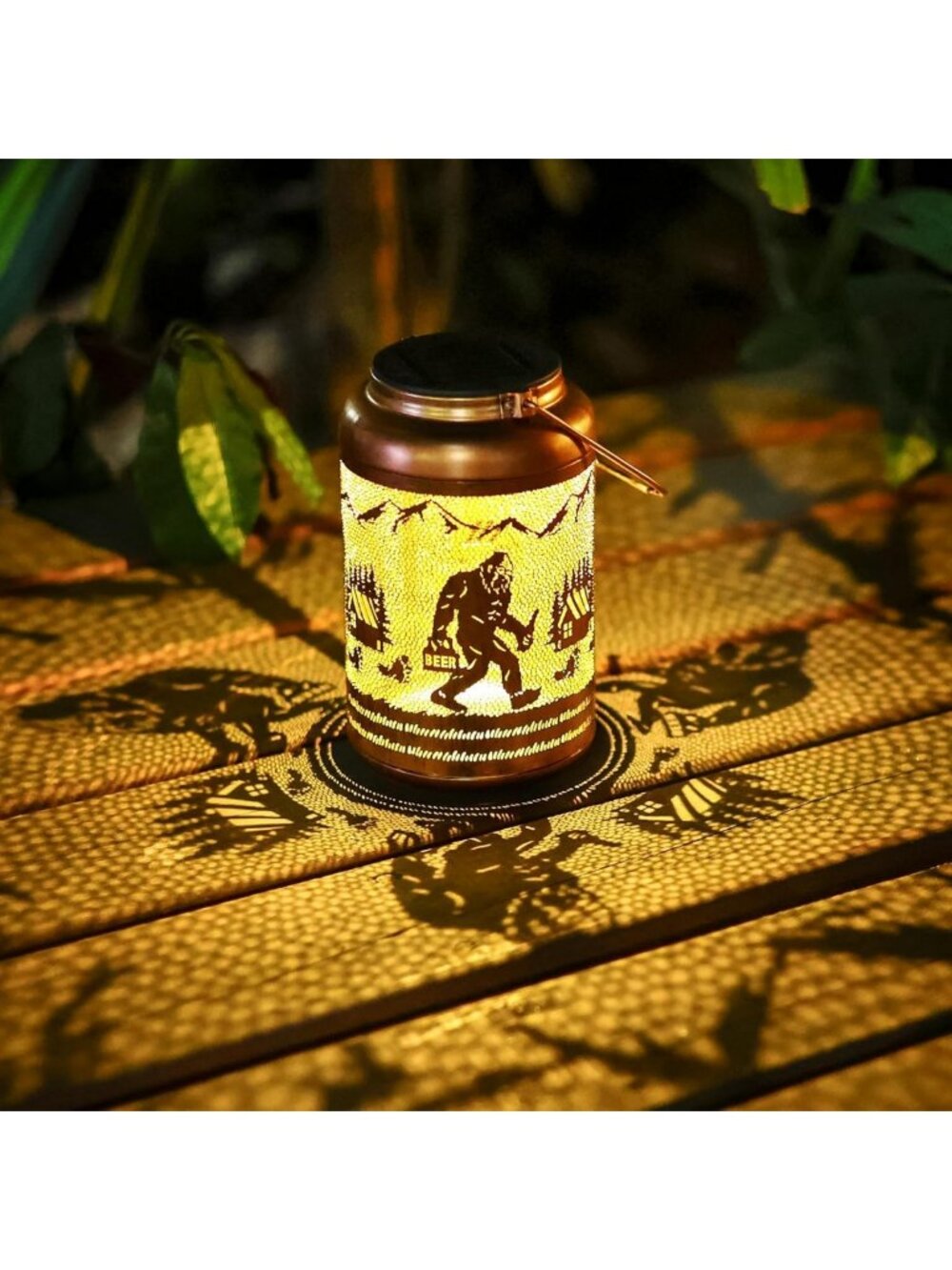 Bigfoot Solar Lantern - Waterproof Hanging Lights for Outdoor Decor, Yard